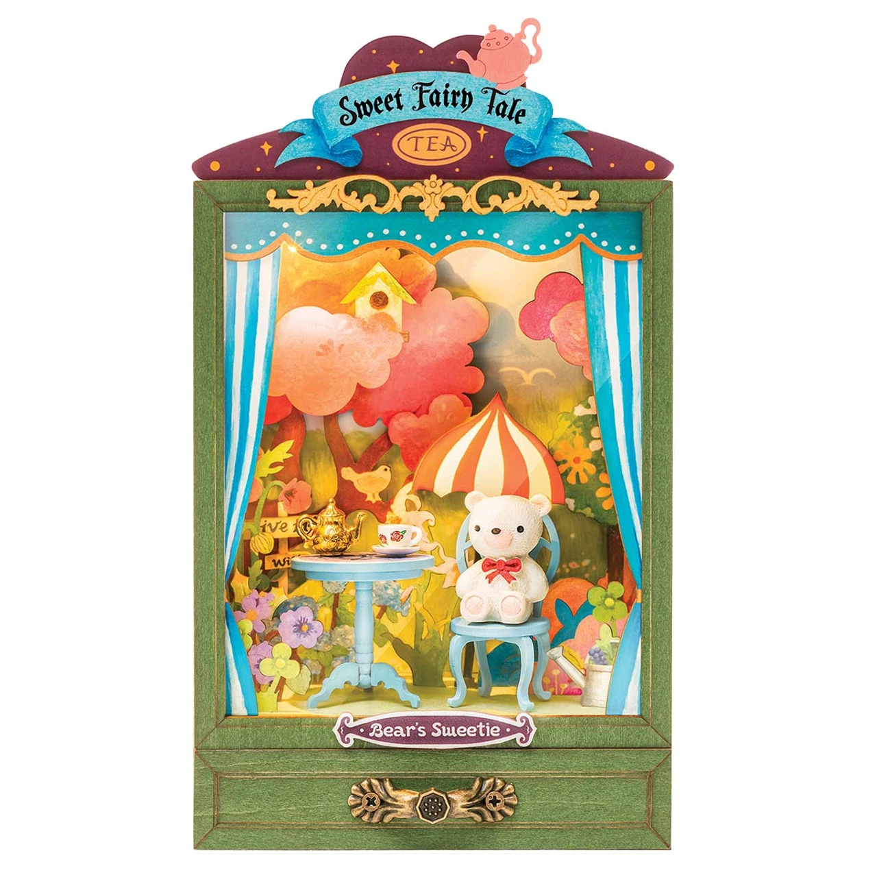 Robotime Bear's Sweetie Dollhouse Box Theater Model - Wood