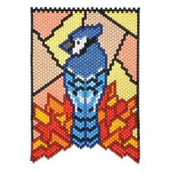 Herrschners Stained Glass Blue Jay Pony Bead Kit
