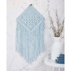 Herrschners Dancing Diamonds Wall Hanging Macrame