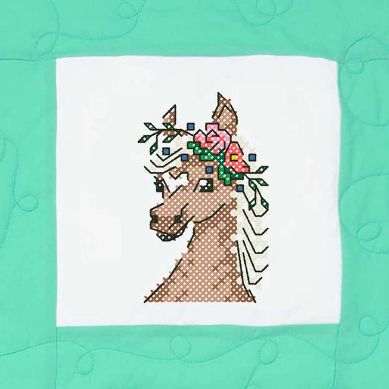 Herrschners Flower Farm Animals Kid's Quilt Blocks Stamped Cross-Stitch - Image 4