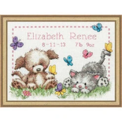Dimensions Pet Friends Birth Record Counted Cross-Stitch Kit