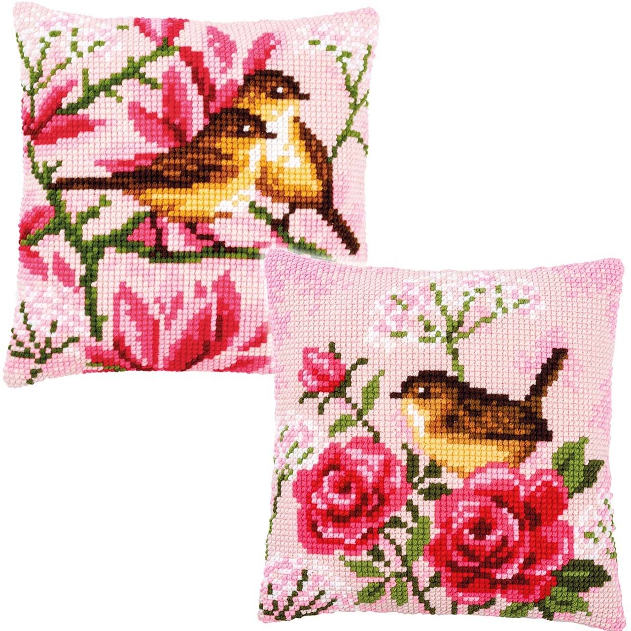 Vervaco Birds, Magnolia, & Roses Set Needlepoint Needlepoint Kit