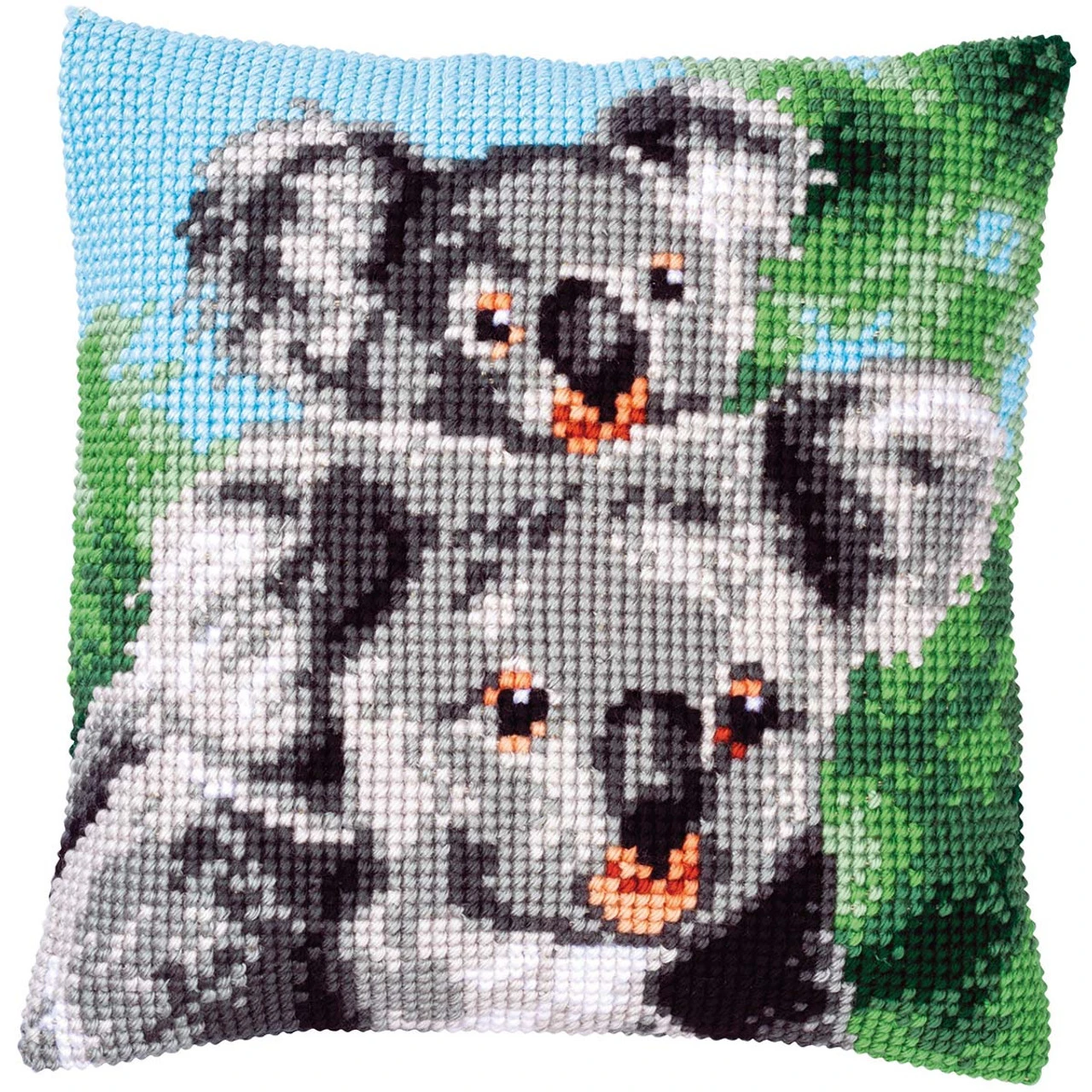 Vervaco Koala With Baby Pillow Cover Needlepoint Kit