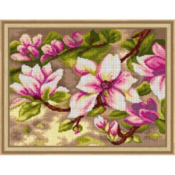 Orchidea Blooming Magnolia Needlepoint Canvas