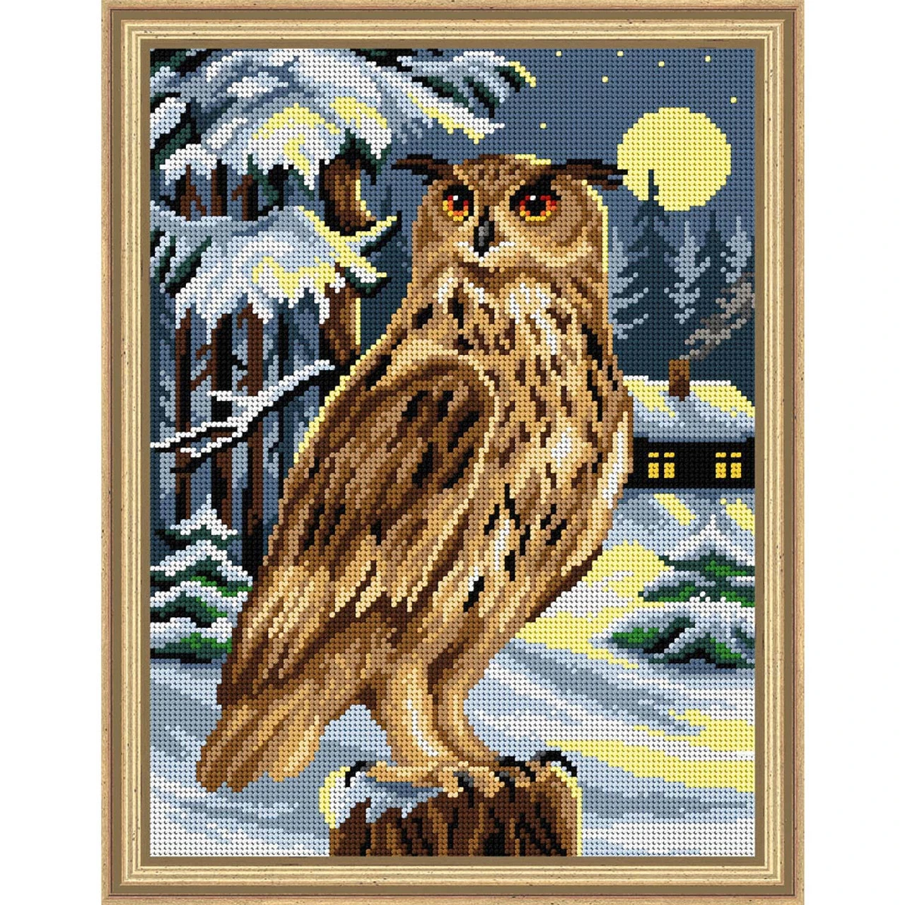 Orchidea Night Hunting Needlepoint Canvas