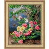 Orchidea Floral Still Life Needlepoint Canvas