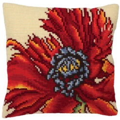 Collection D'Art Extravagante Poppy Pillow Cover Needlepoint Kit