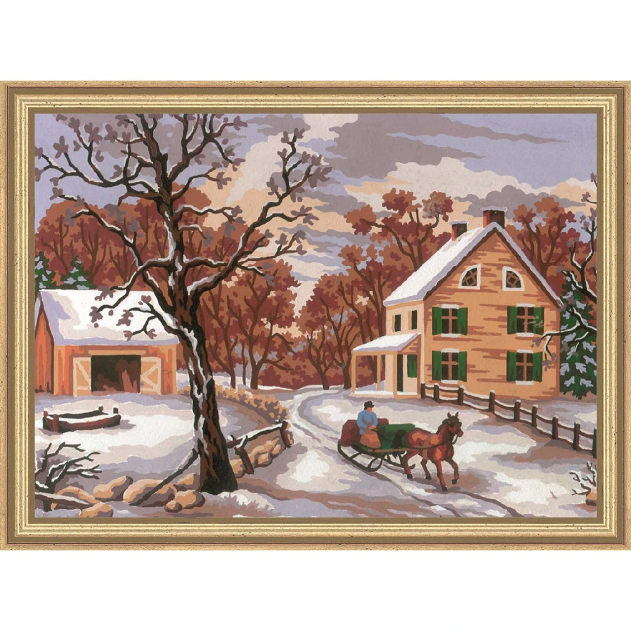 Collection D'Art Winter Scene Needlepoint Kit