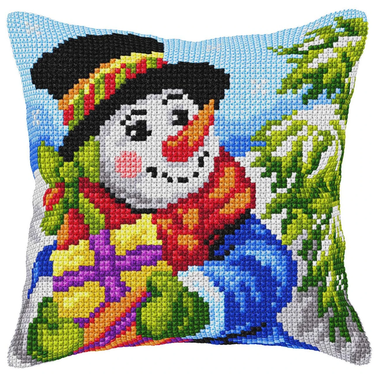 Orchidea Snowman Pillow Needlepoint Kit