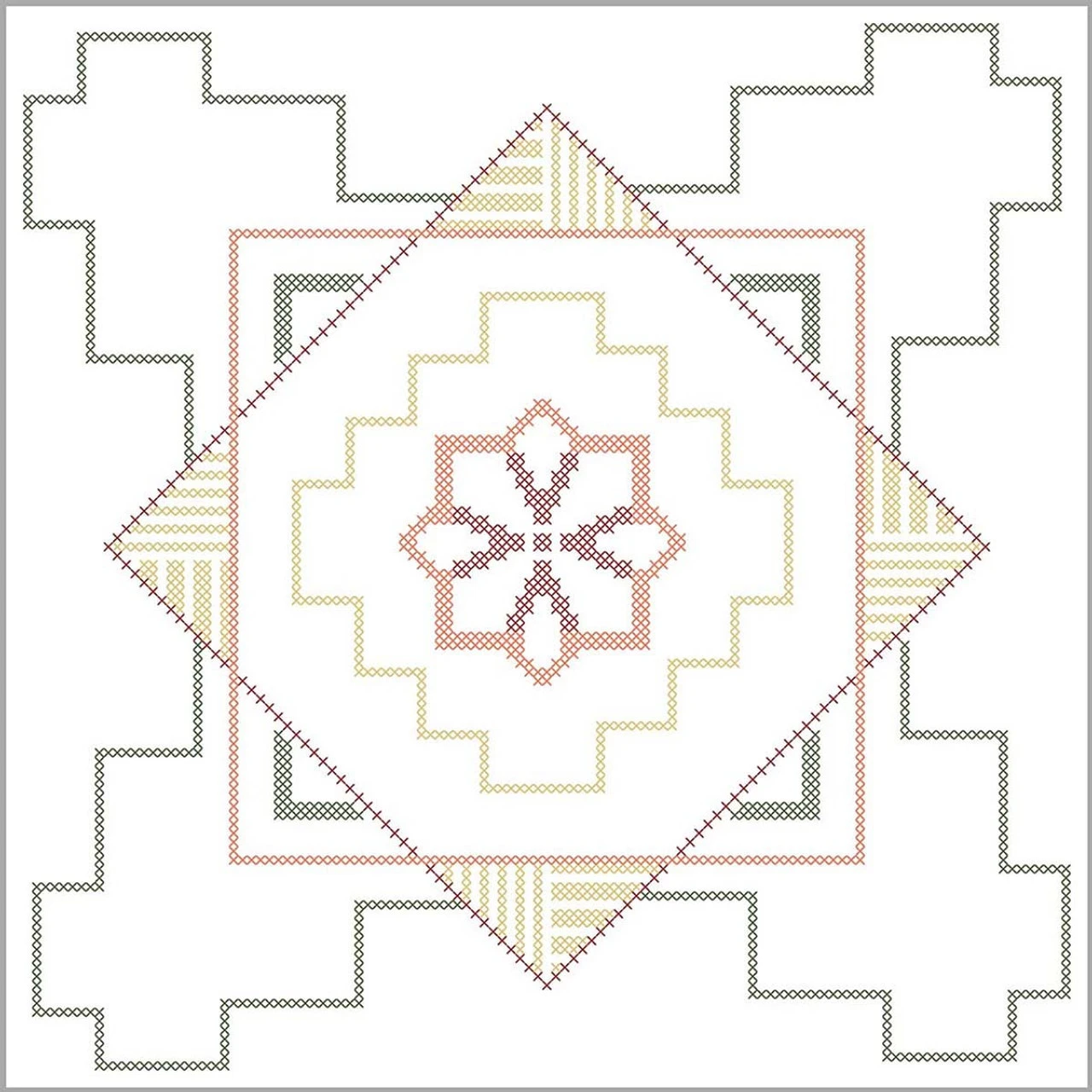 Herrschners Nora Quilt Blocks Stamped Cross-Stitch - Image 2