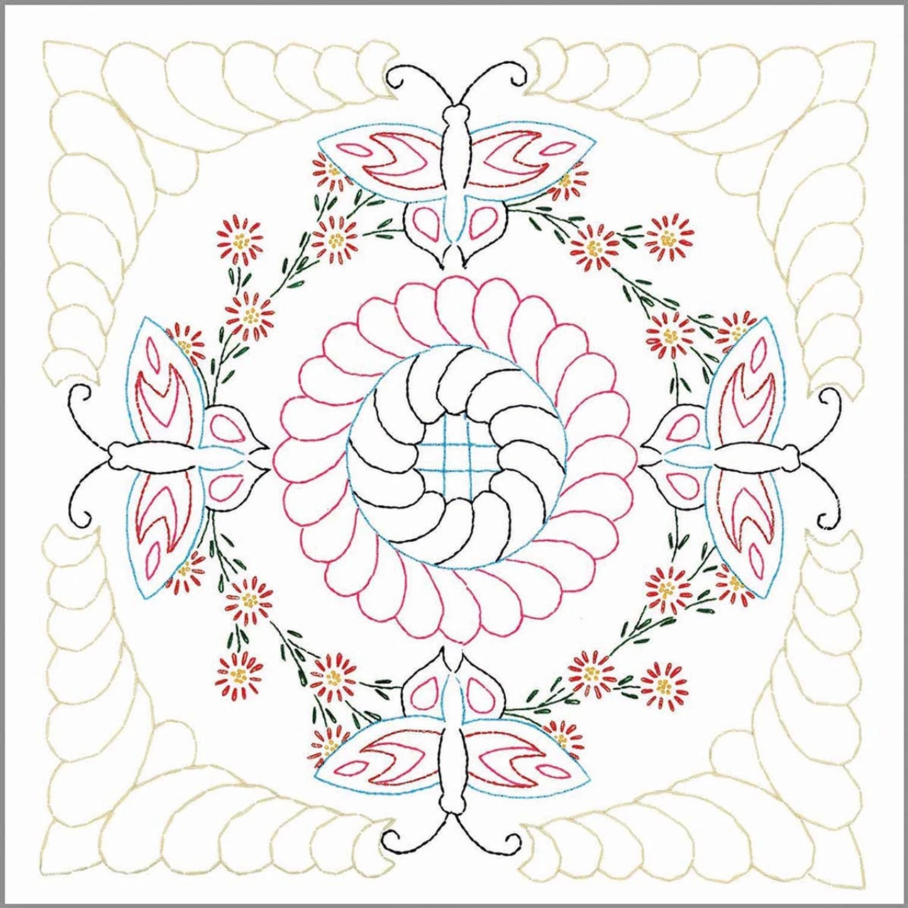 Herrschners Opal Quilt Blocks Stamped Embroidery - Image 2