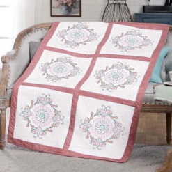 Herrschners Opal Quilt Blocks Stamped Embroidery