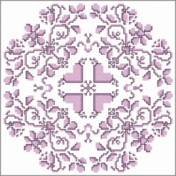 Herrschners Violet Dreams Quilt Blocks Stamped Cross-Stitch