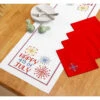Herrschners Happy 4th Of July Table Runner & Napkins Stamped Cross-Stitch