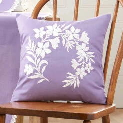 Nob Hill Soft Violet Pillow Cover Stamped Embroidery Kit