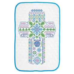 Herrschners Winter Cross Wall Hanging Stamped Cross-Stitch Kit