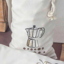 Herrschners Coffee Bag Stamped Embroidery Kit