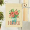 Herrschners Floral Mason Jar Porch Flag Stamped Cross-Stitch Kit