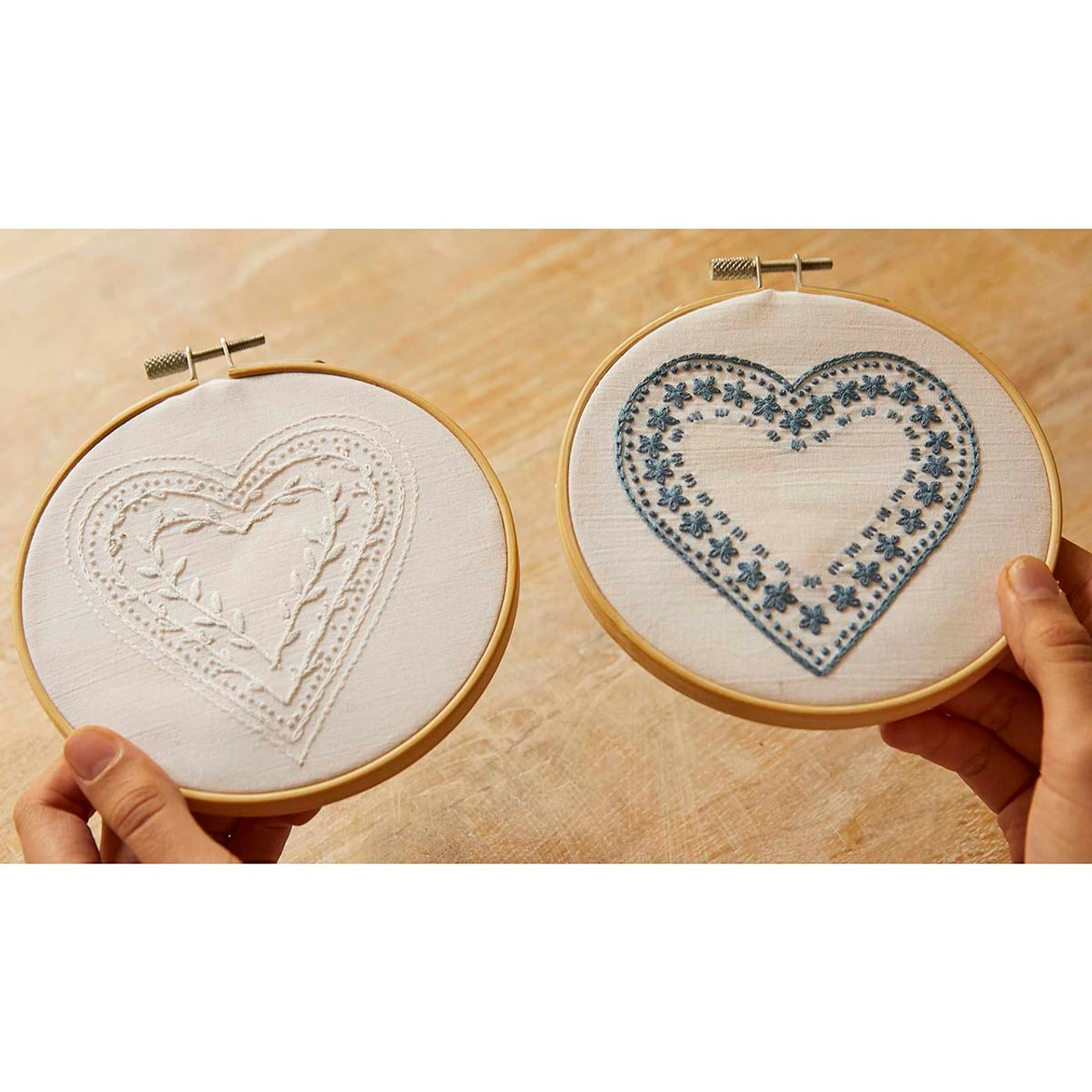 DMC The Heart's Ease Hoop Stamped Embroidery Kit