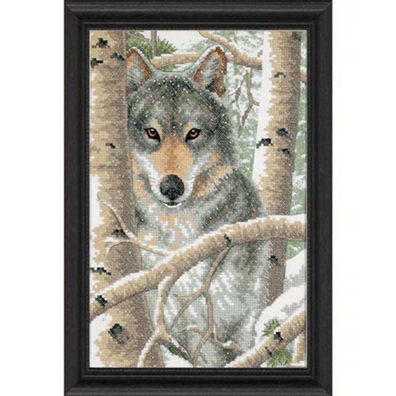 Dimensions Wintry Wolf Stamped Cross-Stitch Kit