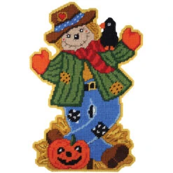Herrschners Scarecrow Wall Hanging Plastic Canvas Kit