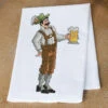 Village Linens Oktoberfest Lederhosen Towel Stamped Cross-Stitch Kit