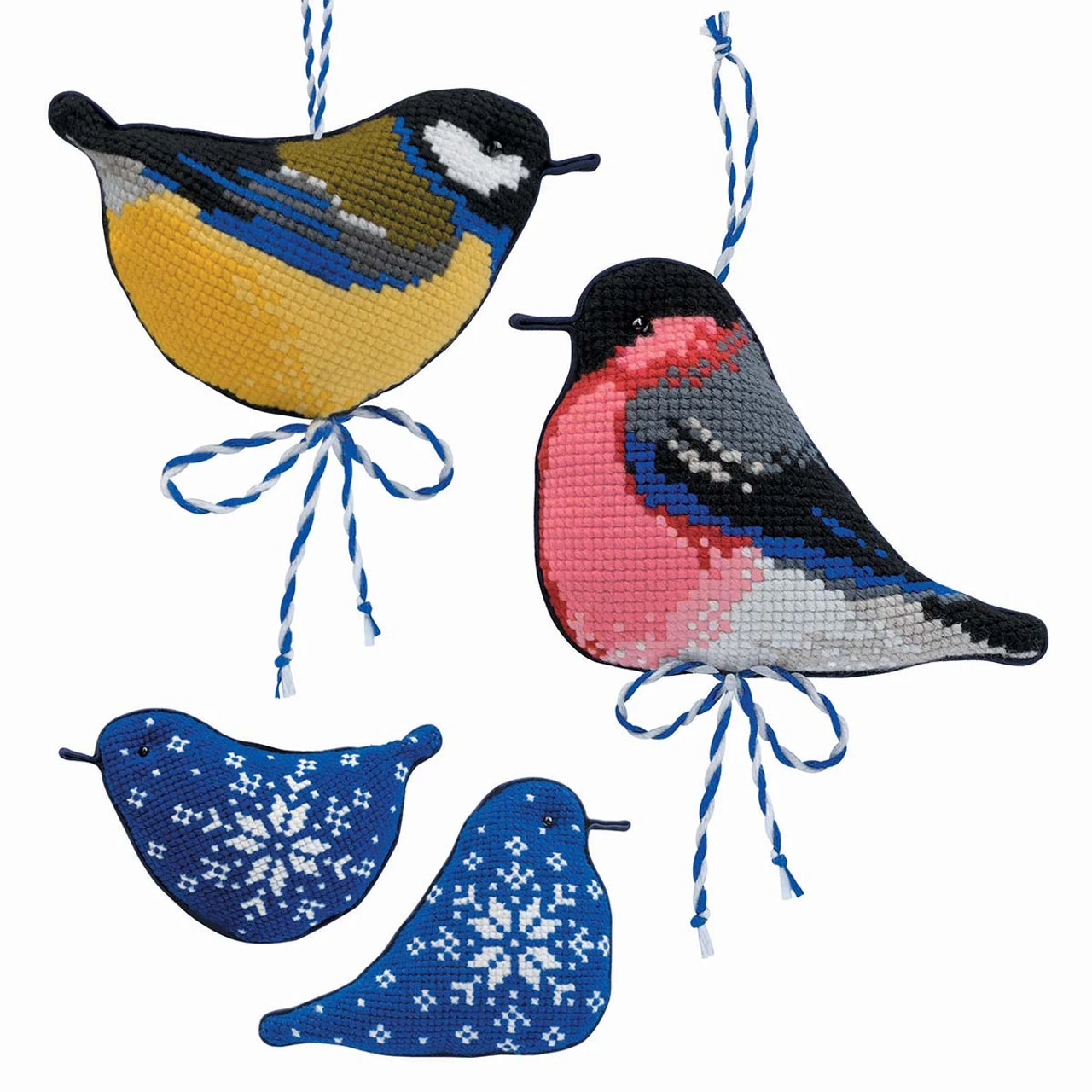 RIOLIS Winter Birds Ornaments Counted Cross-Stitch Kit