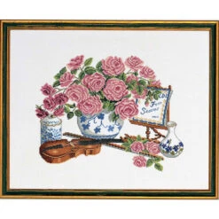 Eva Rosenstand Roses & Fiddle Counted Cross-Stitch Kit