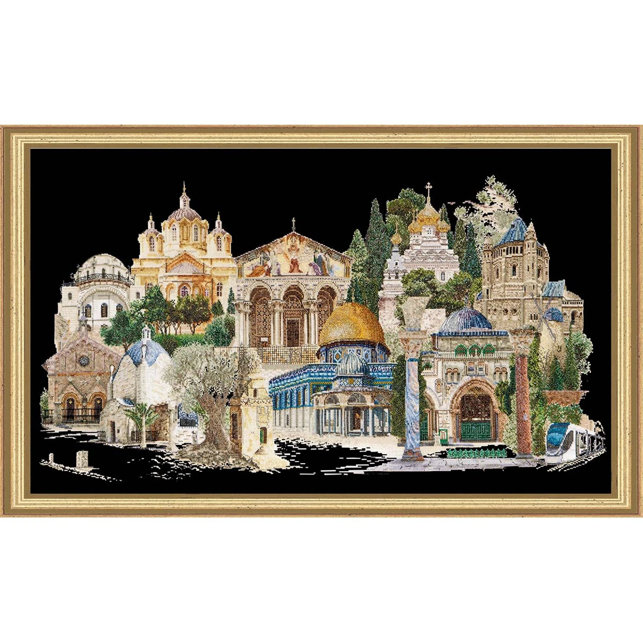 Thea Gouverneur Jerusalem Black Collection Counted Cross-Stitch Kit