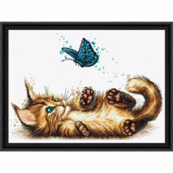 Luca-S Playful Kitten Counted Cross-Stitch Kit