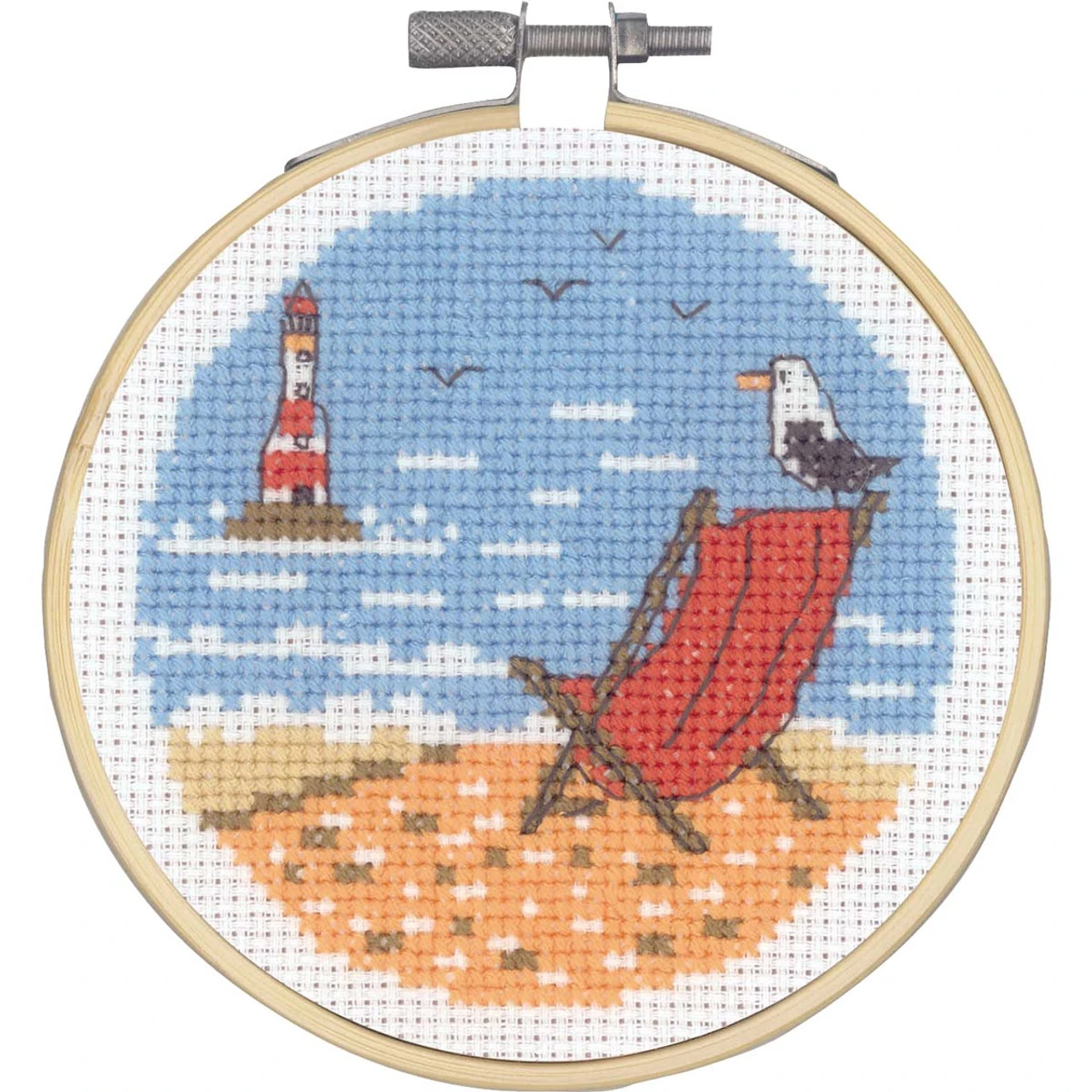 Permin Seagulls II Hoop Counted Cross-Stitch Kit