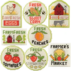 Herrschners Farmhouse Magnets Plastic Canvas Kit