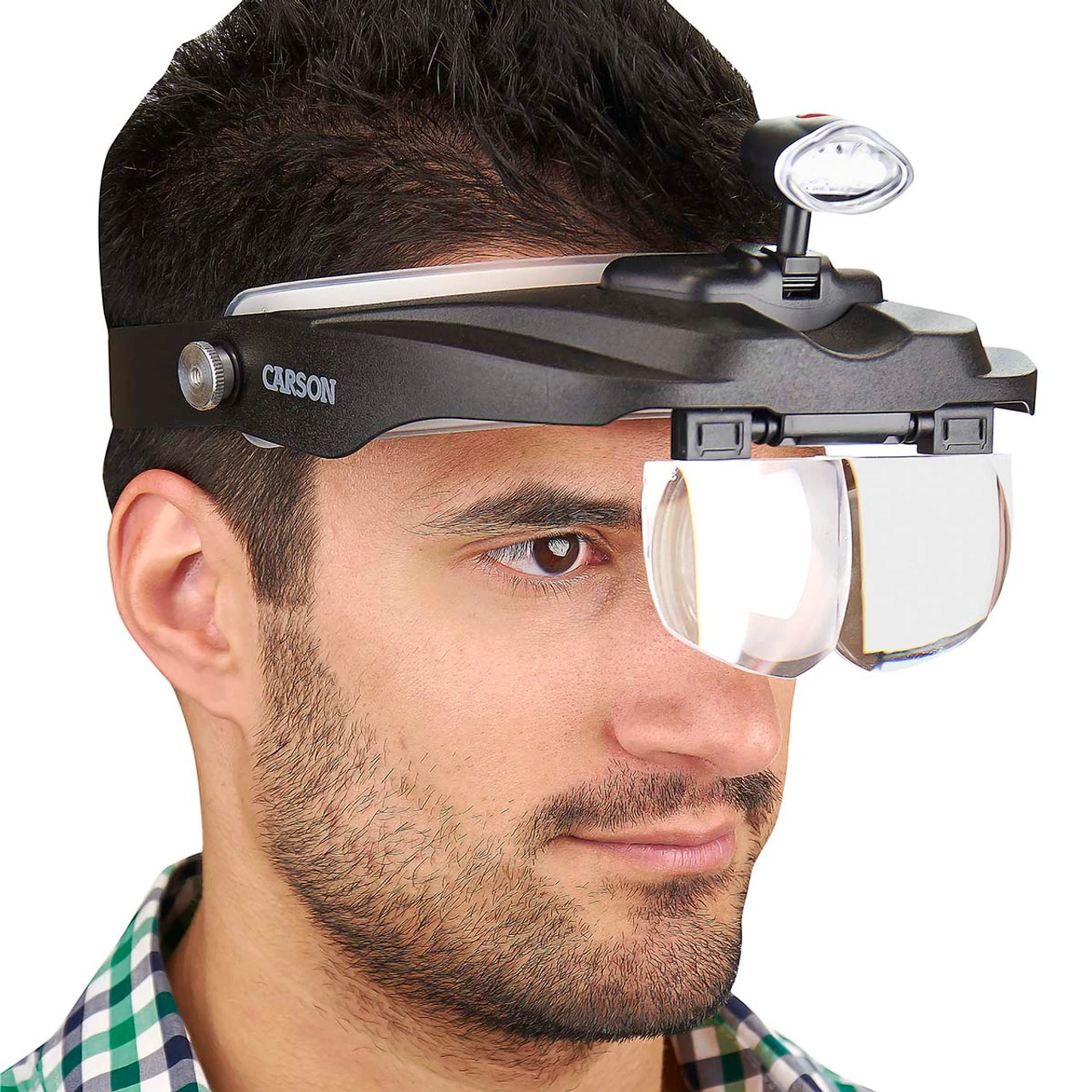 Carson Optical LED Lighted Head Visor Magnifier Accessory - Image 2