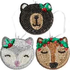 Sunrise Craft & Hobby Woodland Trio Ornament Kit