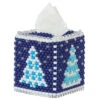 Herrschners Snowy Nights Tissue Box Cover Pony Bead Kit