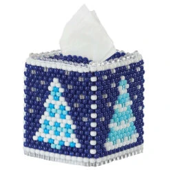 Herrschners Snowy Nights Tissue Box Cover Pony Bead Kit