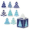 Herrschners Snowy Nights Tissue Box & Ornament, Set Of 2 Pony Bead Kit