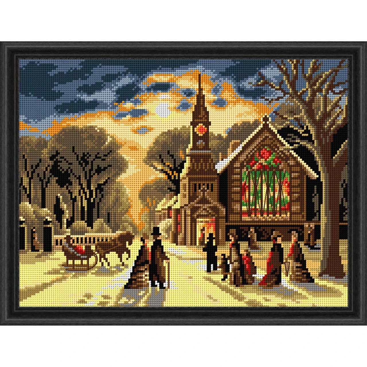 Orchidea Christmas Eve Needlepoint Canvas