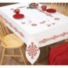 Herrschners Christmas Royal Tablecloth Stamped Cross-Stitch