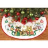 Herrschners Santa's Little Helpers Tree Skirt Stamped Cross-Stitch