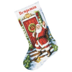 Dimensions Welcome Santa Stocking Counted Cross-Stitch Kit