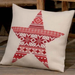Permin Star Bright Pillow Counted Cross-Stitch Kit