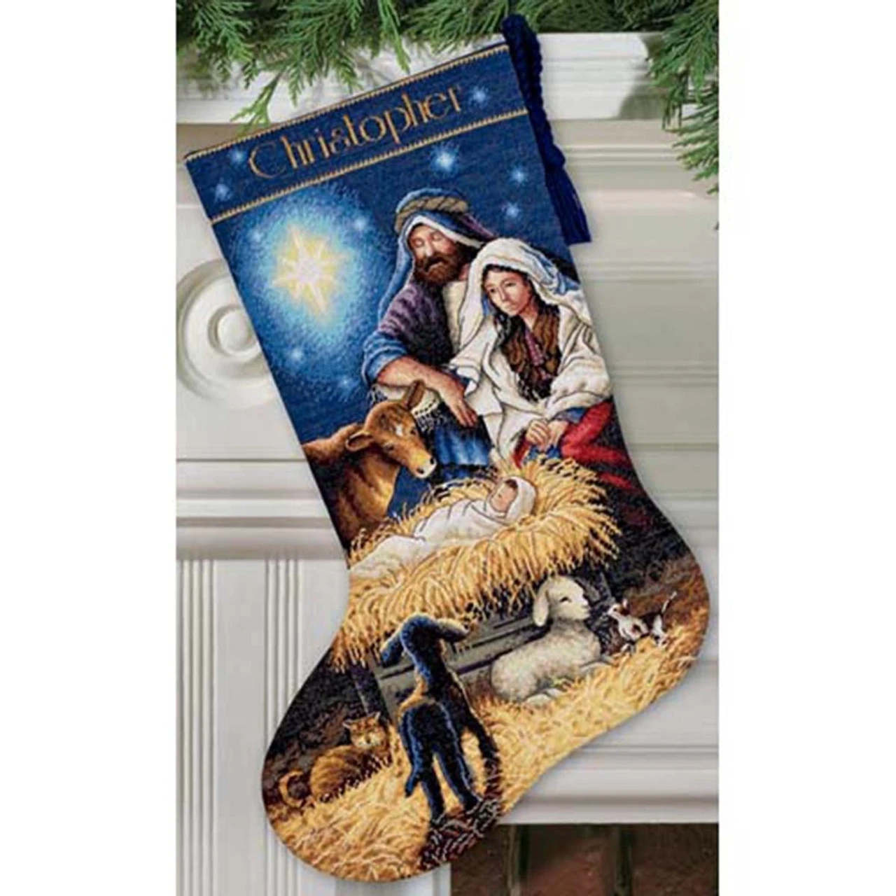 Dimensions Holy Night Stocking Counted Cross-Stitch Kit