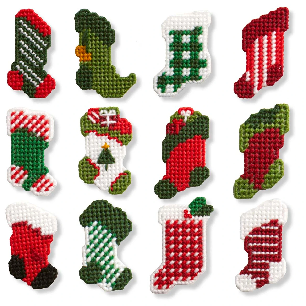 Herrschners Mini Stocking Ornaments Plastic Canvas Kit