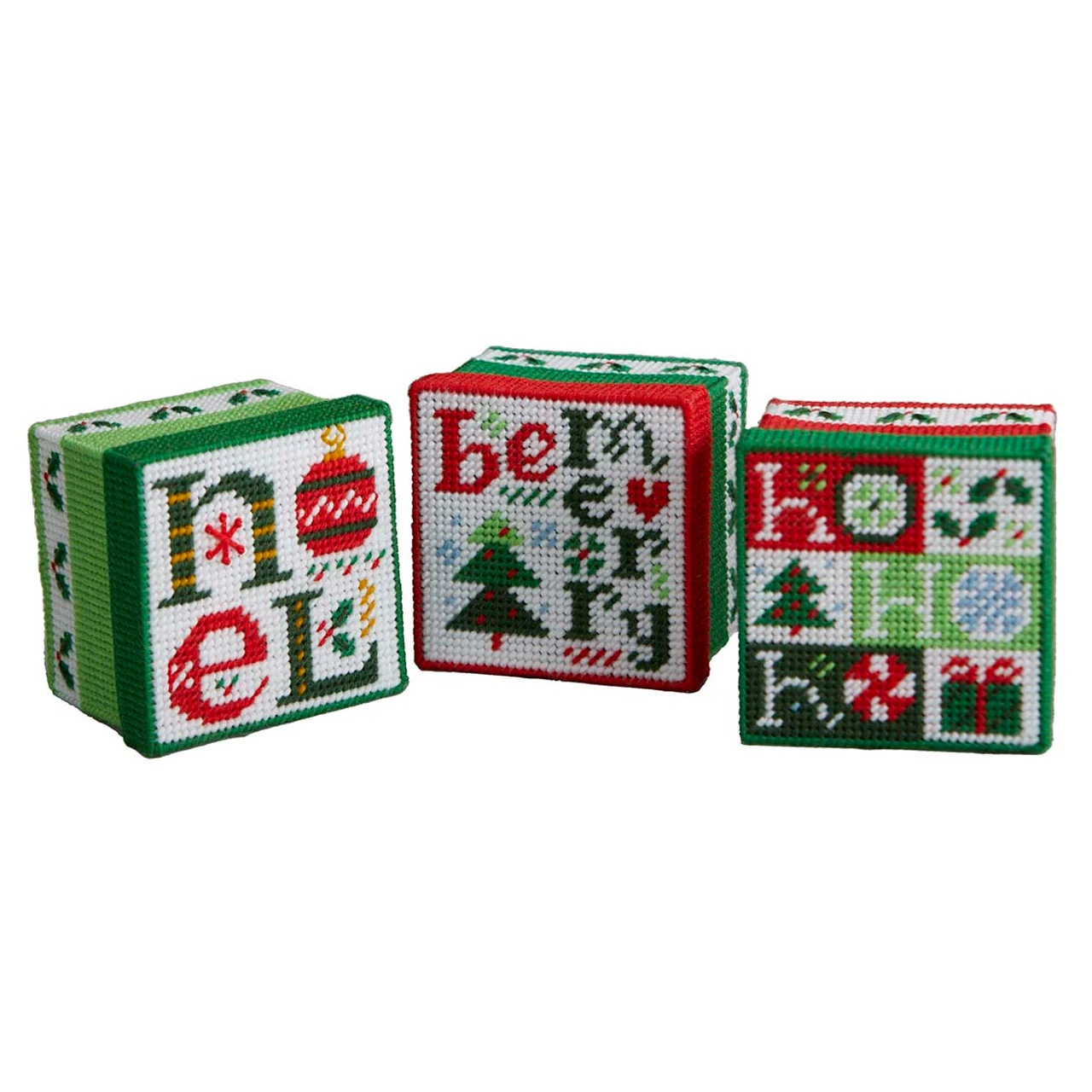 Herrschners Jingle All The Way Gift Boxes Plastic Canvas Kit - Image 2