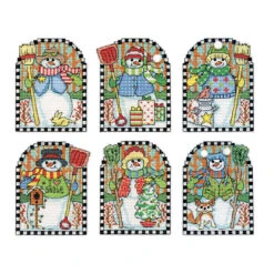 Design Works Woodland Snowmen Ornament Counted Cross-Stitch Kit