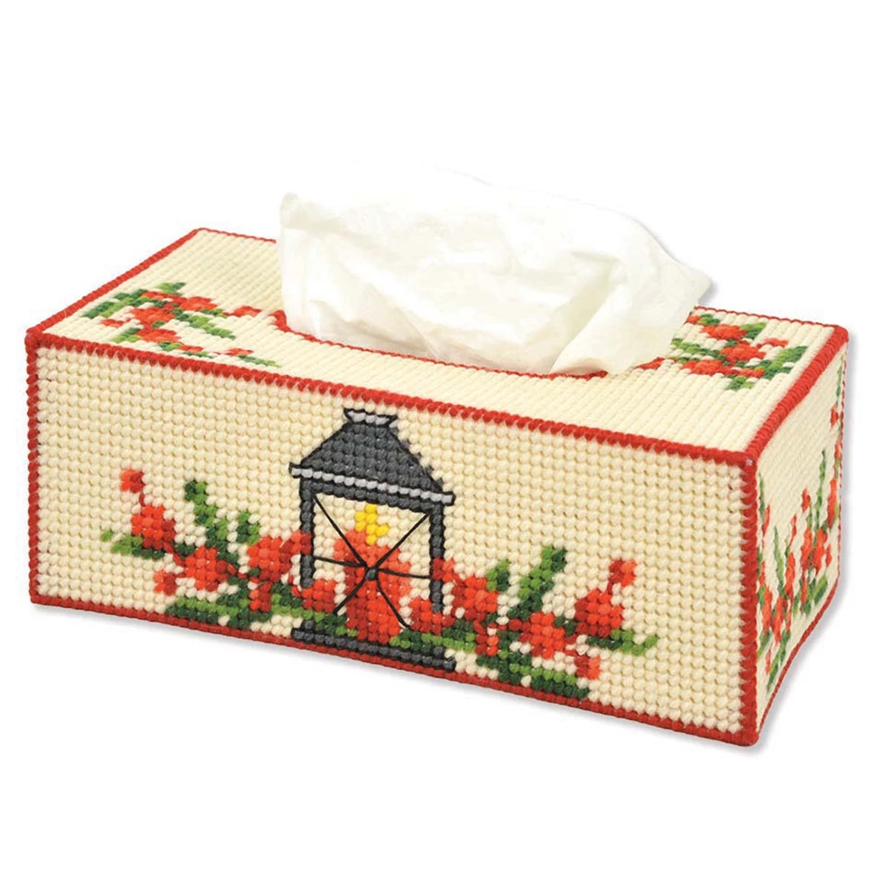 Herrschners Winter Lantern Tissue Box Plastic Canvas Kit