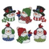 Design Works Snowmen Ornaments Counted Cross-Stitch Kit