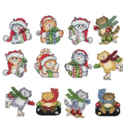 Design Works Cats Ornament Set Counted Cross-Stitch