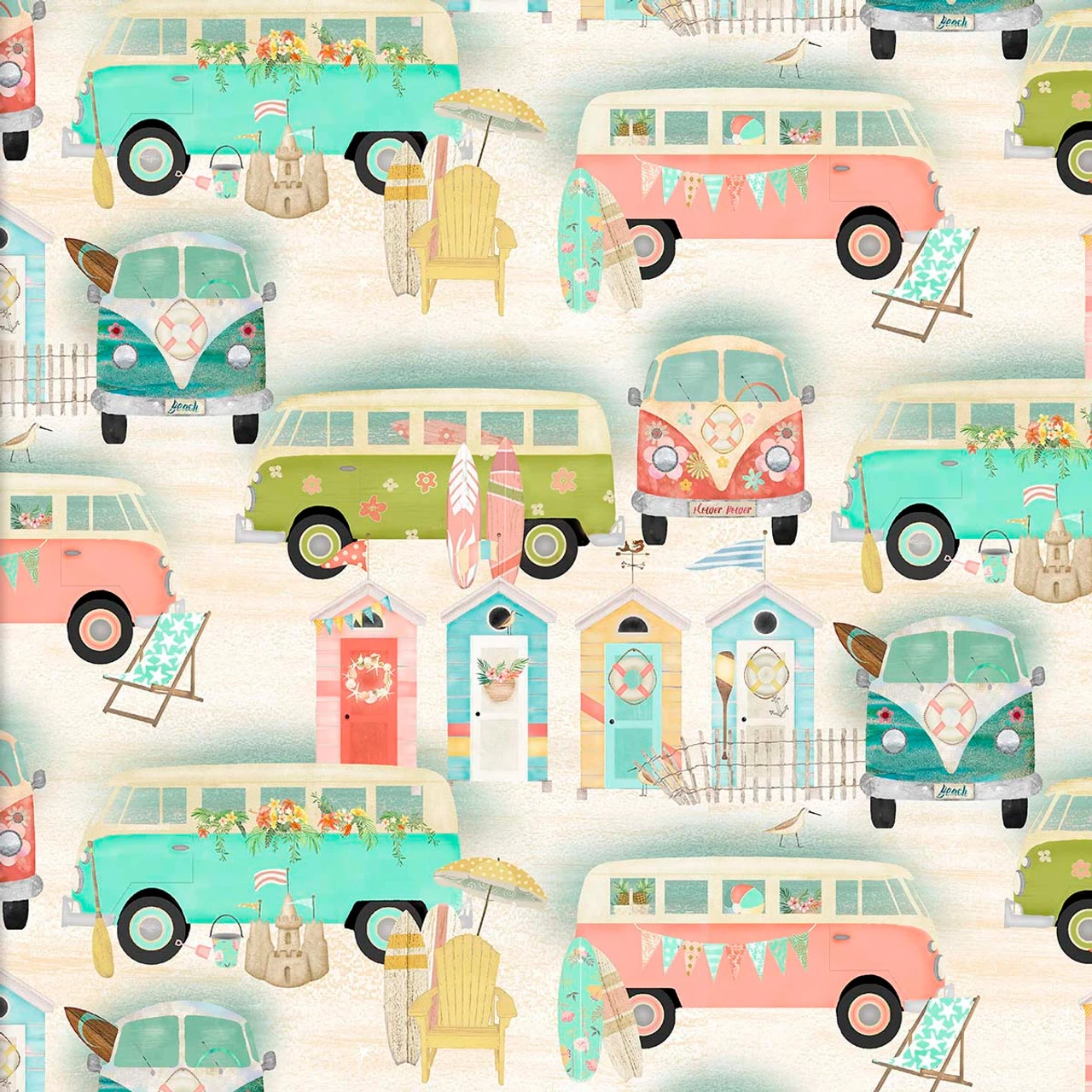 Fabric Edition, Inc. Beach Travel Fabric Quarters Bundle Pre-Cut Fabric - Image 2